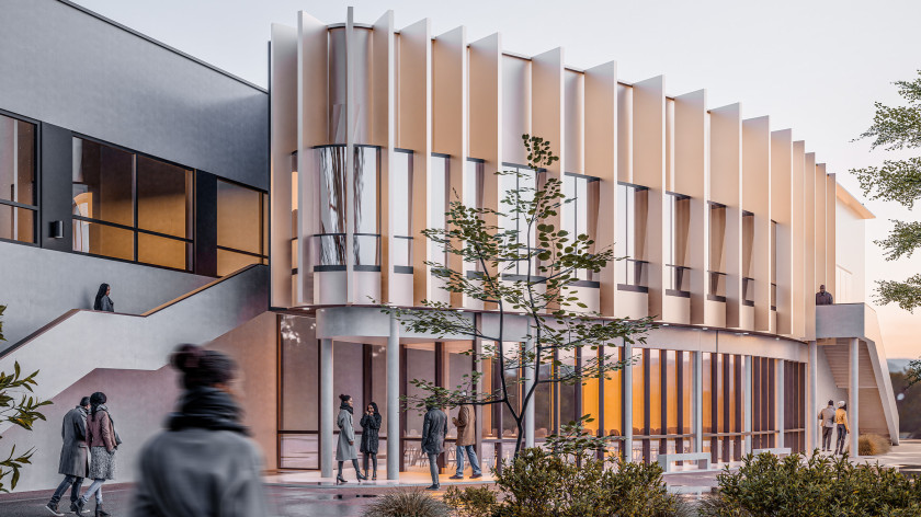 Vue exterieure // REHABILITATION ET AMENAGEMENT INTERIEUR - FAC DE DROIT DOUAI [59]  / image non contractuelle